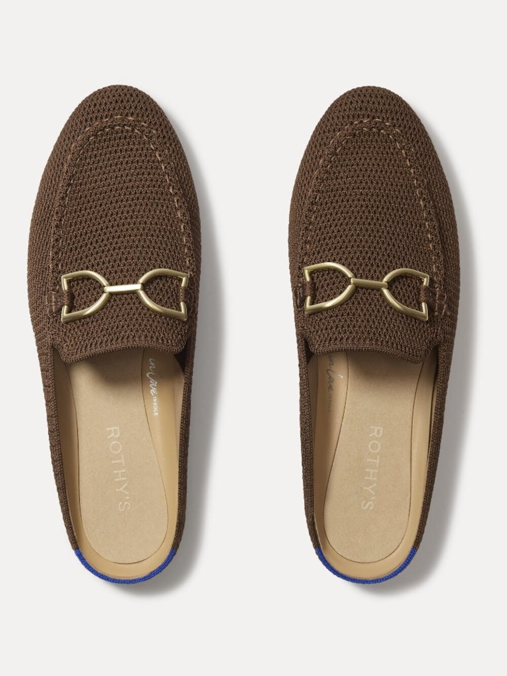 Rothy's The Double Bit Loafer Mule - Cinnamon Raffia-Knit Size 9